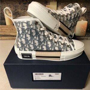 Dior B23 Translucent High-Top Sneaker Black/ White Women Size 6